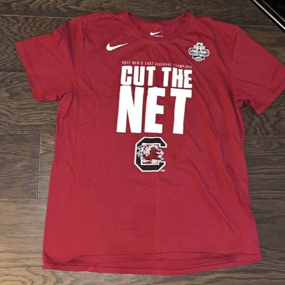 Cut the net 2017 South Carolina Gamecocks Nike Garnet Tee T-Shirt L men’s unisex - Picture 1 of 2